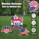Hahood 9 Pieces Happy Veterans Day Yard Sign Decorations Waterproof Thank You Veterans Party Yard Signs with 18 Stakes Plastic Lawn Sign for Veterans Day Party Garden Lawn Outdoor Decor