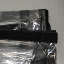 Magnetic Thermal Insulated Door Curtain for 36"x 82" Doors, Visible Door Cover for Heat Insulation, Magnetic Closure Thick Blanket for Doorway to Keep Warm in Winter Cool in Summer (Black + Clear)