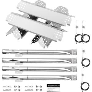 4 Burner Grill Replacement Parts for Nexgrill 720-0830H, 720-0864, 720-0864M, 720-0882S, 720-0888, 720-0888A, 720-0888N, Heat Plate & Igniter & Burner Replacement for Nexgrill