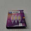 PHILIPS LED 60W BA11 E12 Chandelier Bulbs 3-Pack Ultra Definition Soft White (2700K) 500 Lumen (5W = 60W) Dimmable Flicker-Free LED Candelabra Bulbs