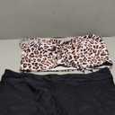 Lilosy Drawstring High Waisted Bikini Set Srting Swimsuit Spaghetti Strap Cami Top and Tie Side Shorts 2 Piece (XX-Large, Leopard)