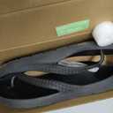 KIDMI Arch Support Flip Flops for Womens Comfortable Orthopedic Sandals for Plantar Fasciitis Beach Thong Slides, Black 43