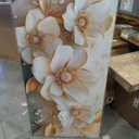 Large Floral Canvas Wall Art Gold White Plant Abstract Decor 29x58 Inch Painting Pictures Modern Nordic Botanical Flowers Posters Prints for Living Room Dining Room Bedroom Office Hallway Home Decoration