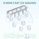 NEWBULIG Ice Makers Countertop with Handle, Portable Ice Machine, 9 Bullet Ice Cubes in 6 Mins, 26lbs in 24Hrs, Auto-Cleaning, with Basket and Scoop, for Home, Kitchen, RV, Camping,Light White
