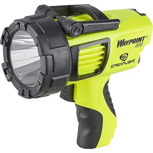 Streamlight 44910 WayPoint 400 1400-Lumen 400,000-Candela Rechargeable Handheld LED Spotlight for Outdoor, Marine, and Emergency Use, Yellow