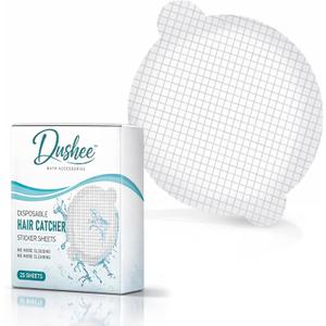 Disposable Shower Drain Hair Catcher Stickers  25 Pack Peel & Stick Mesh Drain Covers, Waterproof Adhesive Hair Trap, Keeps Hair Out of Drains for Shower & Bathtub