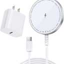 MagSafe Charger [Apple MFi Certified] for iPhone 17/16/15/14/13/12 & Airpods, 15W Fast Magnetic Wireless Charging Pad with 20W USB-C Adapter, Strong Magnetic, 5FT Cable,Ideas for Home Office & Travel