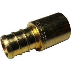 10 PIECES XFITTING 1/2" PEX X 1/2" MALE SWEAT ADAPTERS BRASS CRIMP FITTINGS - BRASS (0.5 Inch)