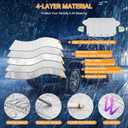 Car Windshield Snow Ice Cover, Magnetic Windshield Cover for Ice and Snow with Side Mirror and 5 Layers Protection, Windshield Sun Shade Foldable or Most Standard Cars, SUV