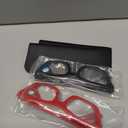 REAVEE Oprah Style Reading Glasses for Women, Blue Light Blocking Stylish Oversized Computer Readers Spring Hinge (Black/Brown Leopard/Red)