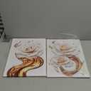 ZXHYWYM Abstract White & Gold Rose Wall Decor 2 Panels Elegant Blooming Rose Flowers Canvas Art Prints Paintings Modern Artwork Home Decor(White, (12.00" x 16.00" x 2PCS))