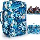 YOUSHARES 300 Slots Color Pencil Case - Pen Case Organizer with Handy Wrap & Zipper, Multilayer Holder for Prismacolor Colored Pencils & Gel Pen (Waves)