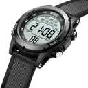 Mens Watches Digital Watches for Men Casual Sports Military Waterproof Wrist Watches Stopwatch Silicone Band with LED Backlight/Alarm/Timer/Date