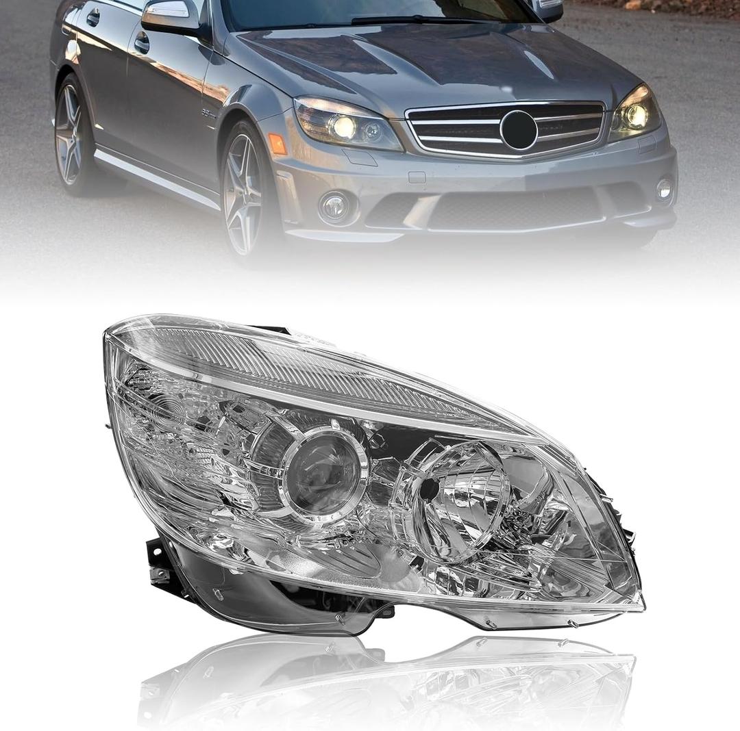 Right Halogen Headlight Assembly For Mercedes Benz W204 C Class C300 C230 C350 2008-2011 Headlamp