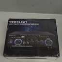 400W Home Audio Amplifier with Bluetooth 5.0, 2 Channel Stereo Receiver, Dual Karaoke Mics, FM Radio, USB/SD Playback for Home Theater, Garage, Party