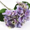 MARTINE MALL 5Pcs 21in Hydrangea Artificial Flowers, Latex Real Touch Hydrangeas Lifelike Large Hydrangea Flowers for Home Decor Party Arrangements Wedding Bouquets Centerpieces (Blue)