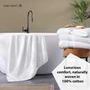 4 x LANE LINEN 100% Ring Spun Cotton 4 Pack Bath Towels (28"x54") - Home Essentials Bathroom Towels Set - Quick Dry, Super Soft & Absorbent Bath Towels - Machine Wash in Cold Water - Cerulean Blue