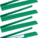 Leinuosen Wooden Mahjong Racks with Pushers 4 Set Magnet American Mahjong Tile Rack and Magnetically Attached Pushers Painted Tile Holders for Players Gift Family Game Night(Green)