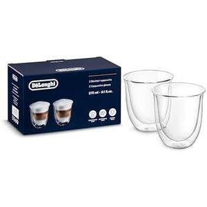 De'Longhi 5513214601 Cappuccino Glasses, 270 milliliters
