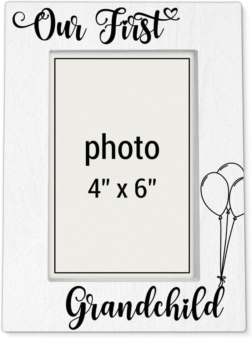First Time Grandparents Picture Frame New Grandpa Grandma, 8x5.8 inches