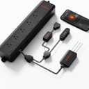 Spider Farmer GGS AC5 Power Strip Kits, 5 AC Smart APP-Based Controls Outlets, 3 in 1 Soil Sensor, Temp Humid Light Sensor, for Indoor Grow Tent and Room