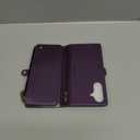 Defencase for Galaxy A17 5G Magnetic Wallet Case with RFID Blocking Zipper Card Holder for Women and Men, PU Leather Strap Detachable Protective Case for Samsung Galaxy A17 5G 6.7", Purple