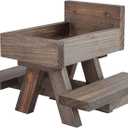 BalterFF Squirrel Feeder for Outside Yard Games Funny Peanuts in Shell for Picnic Table House Garden Decor Chipmunk Bench Corn Cobs Holder Chipmunk Squirrel Gifts for Squirrel Lovers Wooden