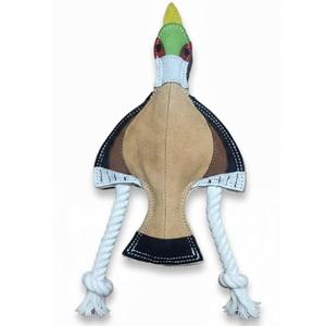 Fuzzl Eco Leather Pip Pheasant Toy Natural and Tough Dog Toys - Long Lasting Chew Toys for Aggressive Chewers - Strong Dog Toy for Dogs and Puppy