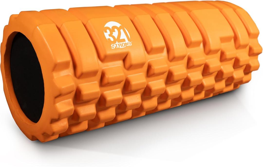 321 Strong Foam Roller - Medium Density Deep Tissue Massager for Muscle Massage and Myofascial Trigger Point Release, with 4K eBook (Orange)