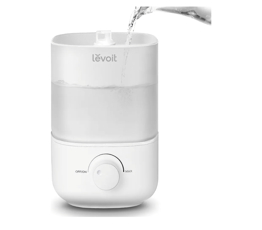 LEVOIT Top Fill Humidifiers for Bedroom, 2.5L Tank for Large Room, Easy to Fill & Clean, 28dB Quiet Cool Mist Air Humidifier for Home Baby Nursery & Plants, Auto Shut-off for Safety, 25H