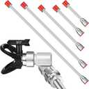 8pcs Airless Paint Sprayer Gun Tip Extension Pole Rod Set for Airless Spray Gun Painting with Swivel Joint Spray Tips and Nozzle Tip Guard Protector (8,12,20,30,39in,517)