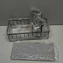 OVICAR Kitchen Sink Caddy Sponge Holder - Instant-Dry Sink Organizer with Brush Holder - Waterproof Soap Dispenser Non-Slip Countertop Organizer Storage for Kitchen Bathroom Black