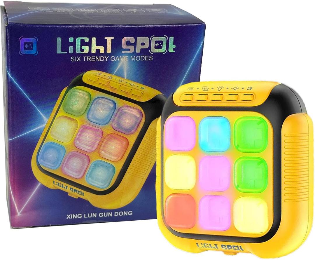 Electronic Tic Tac Toe Handheld Game  6-in-1 Travel Puzzle Console, Fast-Paced Portable Entertainment, Gift-Ready Packaging