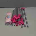 Chyyeerkidd Toy Baby Doll Crib for 18'' Dolls, Cute Pink Heart Designed Baby Doll Bed with Carry Bag, Toy Crib Doll Furniture for 3 Years+ Girls