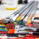 Transon Red Sable Filbert Paint Brushes 5pcs for Watercolor, Acrylic, Oil, Tempera and Gouache Painting,