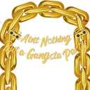 Hip Hop Party Decorations Ain't Nothing But a Gangsta Banner Jumbo Chain Balloons Retro 70s 80s 90s Inflatable Radio Boombox Decor