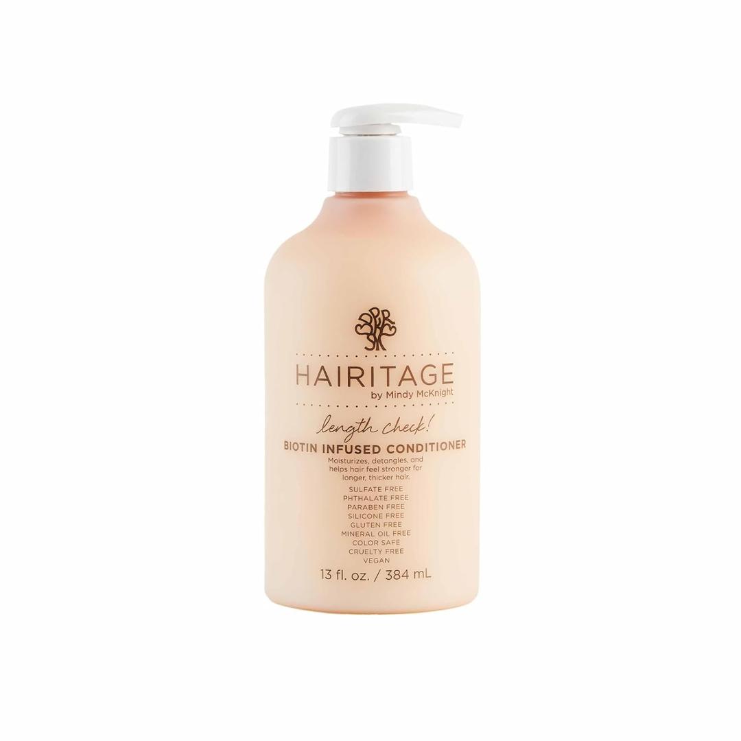 Hairitage Length Check! Hair Conditioner Treatment with Biotin & Jamaican Castor Oil, 13 Fl Oz