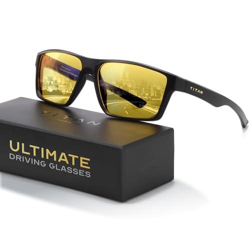Titan Gaming Glasses, Blue Light Blocking, Night Driving Glasses for Men, Computer Protection, Gift for Gamers