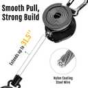 MNGARISTA Retractable Badge Holder,Heavy Duty Carabiner Clip Keychain Badge Reel,Tactical ID Card Key Holder with 31.5" Retractable, Black