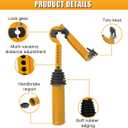 Handbrake to Gear Stick Lock, Steel Auto Security Lock Device with Adjustment Locking and Keys, Universal Anti Theft Handbrake Accessory Fit for Manual and Automatic Vehicle