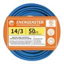 Solid Indoor 14/3 Type NM-B Pure Copper Cable 50FT, Blue, 14 AWG 3 Conductors with Ground Wire