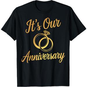 It's Our Anniversary Shirts for Married Couples Husband Wife T-Shirt L