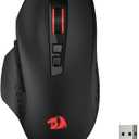 Redragon M656 Gainer Wireless Gaming Mouse, 4000 DPI 2.4Ghz Wireless Mouse w/ 5 DPI Levels, 7 Macro Buttons, Red LED Backlit & Pro Software/Drive Supported, for PC/Mac/Laptop