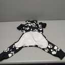 Cnkwei Dog Pajamas Medium Large Dog Paw Printed Greyhound Pajamas Jumpsuit Bodysuit (Black White)