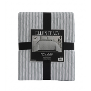 Ellen Tracy Quilt - Green/White, King