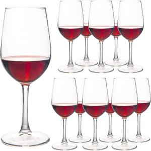 Wine Glasses Set of 12, 12 oz Red White Wine Glasses, Clear, Dishwasher Safe