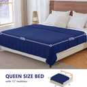 yescool King Size Weighted Blanket for Adults (20 lbs, 80 x 87, Blue) Cooling Heavy Blanket for Sleeping Perfect for 190-210 lbs, Breathable Blanket for Adults & Couple All Season, Machine Washable