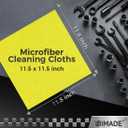 UNIMADE Microfiber Cleaning Cloth, 100PK Commercial Grade Work Rags Microfiber Towels for Cars Cleaning Rags Bulk Detailing Cloth for Automotive Bar Mechanic Restaurant Garage, 11.5"x11.5", Multicolor