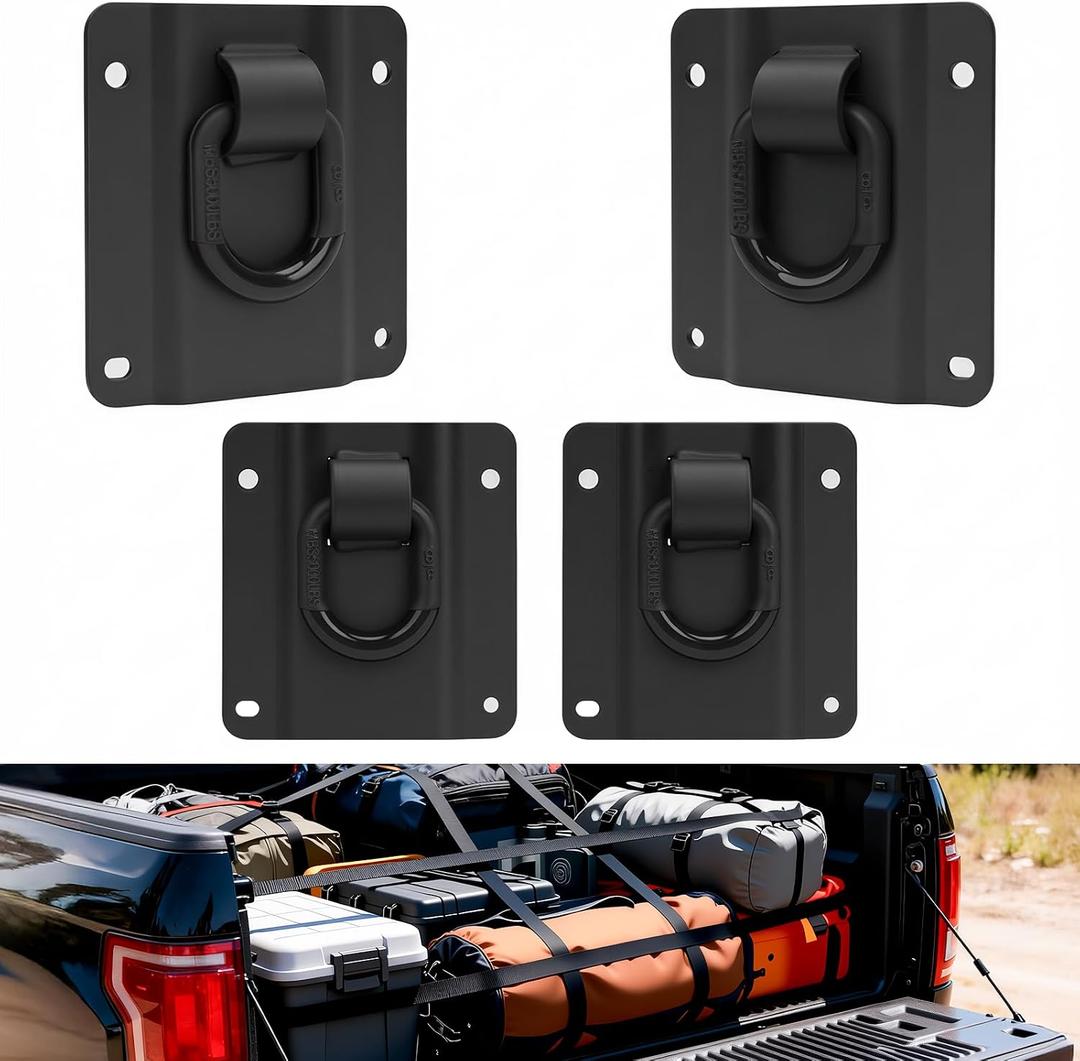 Unionlux Fit for F150 Tie Down Anchors, Upgraded Super Heavy Duty MBS5000LBS Coating Hook Truck Bed Tie Down Anchors Fit for 2015-2026 F150 F250 F350 & Raptor OE# FL3Z-99000A64-B & FL3Z-9928408-AB