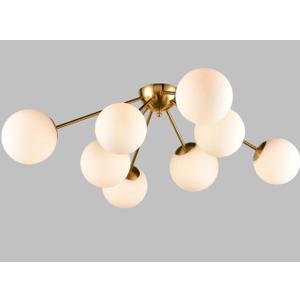 HOLKIRT Mid-Century Modern Sputnik Ceiling Light, Globe 8-Light
Semi Flush Mount Chandelier Fixture, Elegant Style, 8-Light Sputnik Design